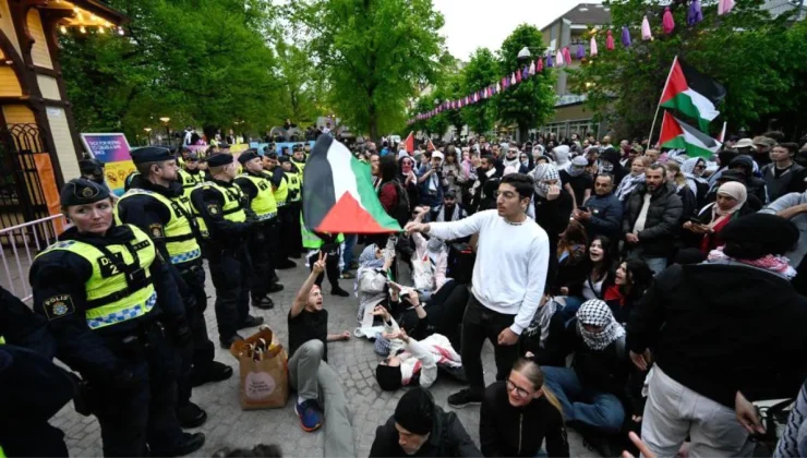 İsveç’te Eurovision protestosu: Binlerce Filistin yanlısı İsrail’in yarışmaya katılımını protesto etti