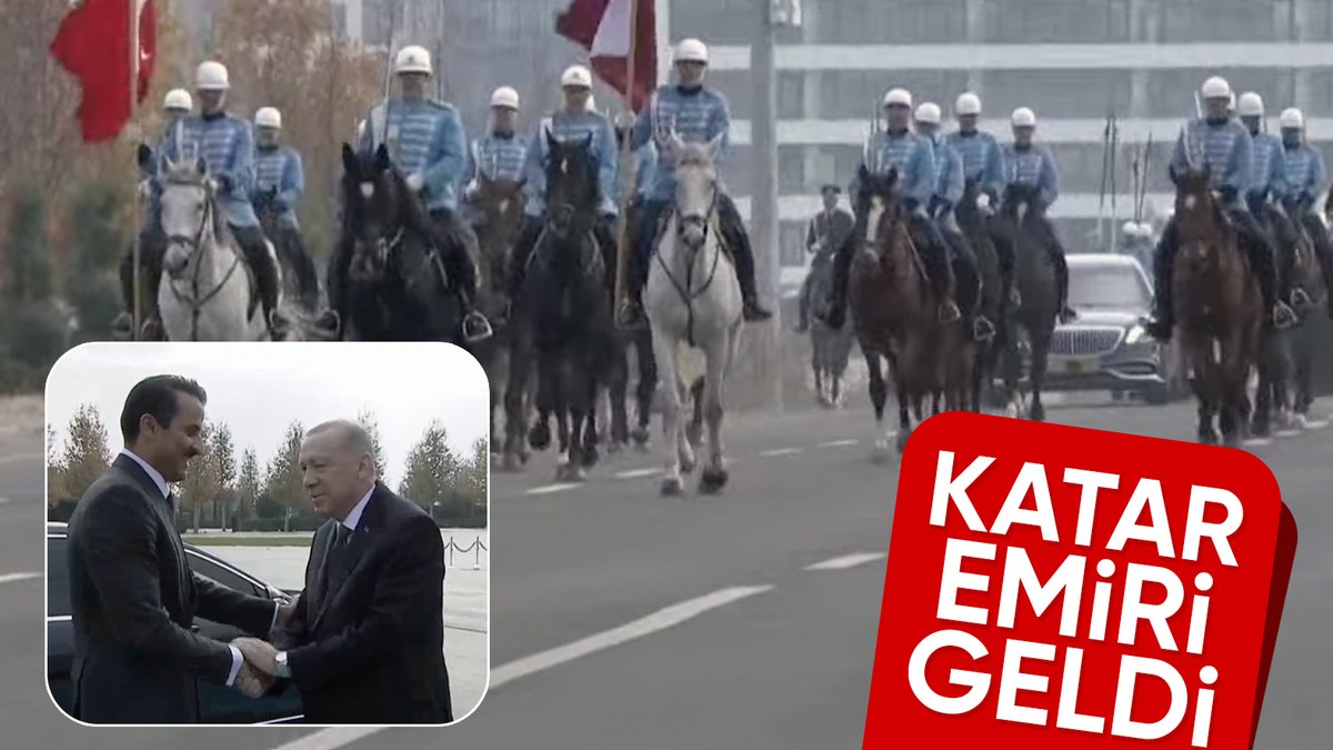 Katar Emiri Al Sani Türkiye’de: Resmi törenle karşılandı